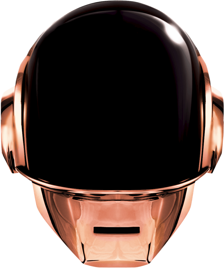 Futuristic Copper Helmet Design PNG image
