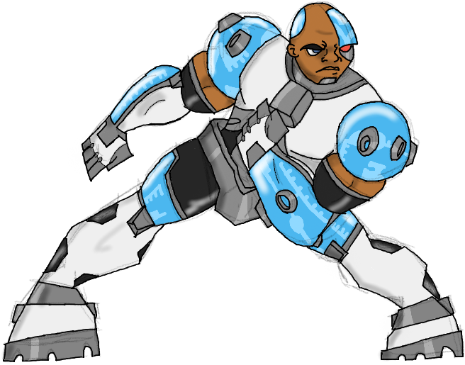 Futuristic Cyborg Character Illustration PNG image