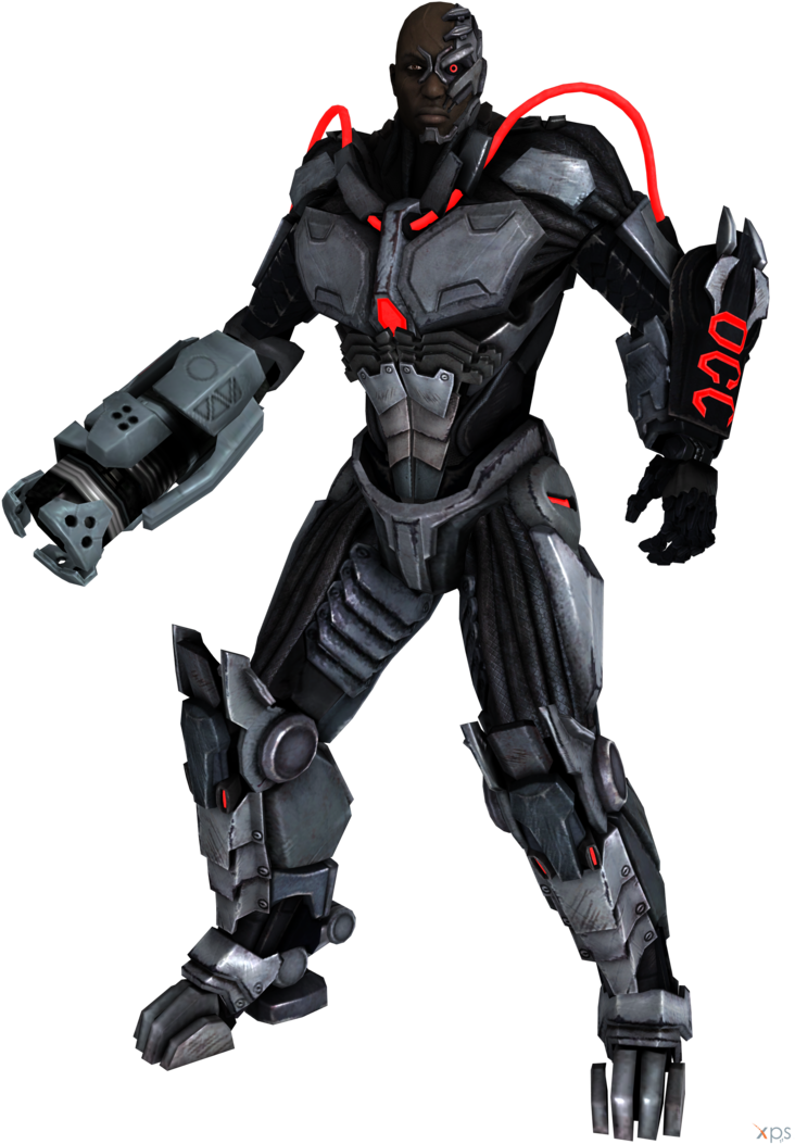 Futuristic_ Cyborg_ Character_ Pose PNG image