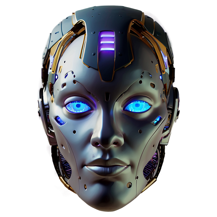 Futuristic Cyborg Head Png Kvi33 PNG image