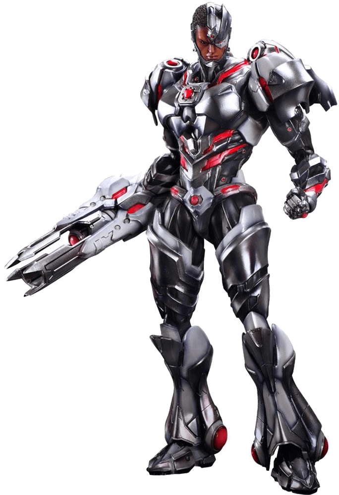 Futuristic Cyborg Warrior PNG image