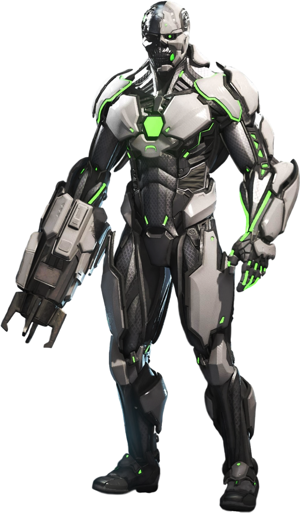 Futuristic Cyborg Warrior PNG image