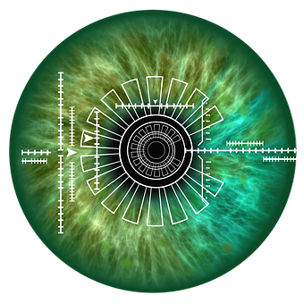 Futuristic Eye Interface Design PNG image