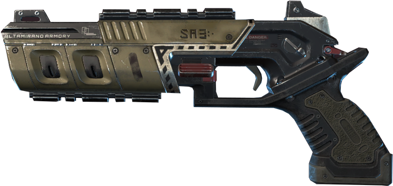 Futuristic Handgun Design PNG image