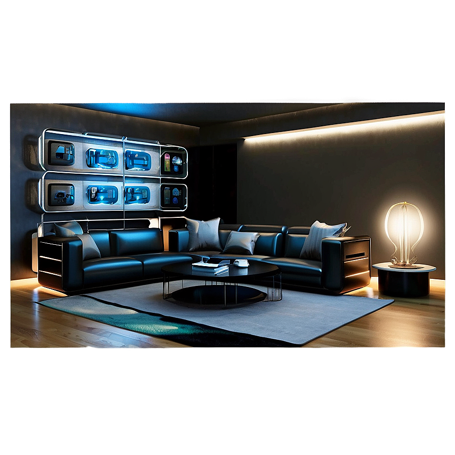 Futuristic Living Room Concept Png 05242024 PNG image