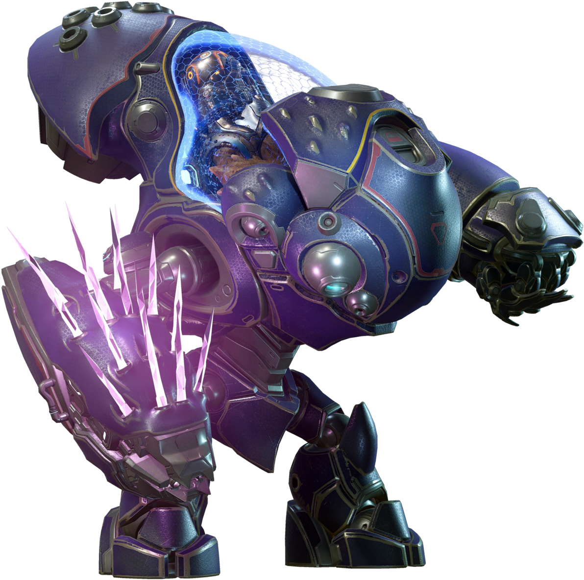 Futuristic Robot Dog With Crystal Spikes PNG image