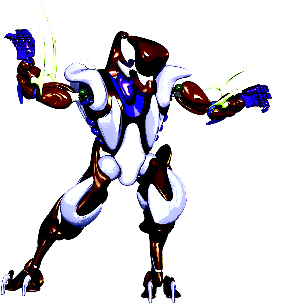 Futuristic_ Robot_ Warrior PNG image