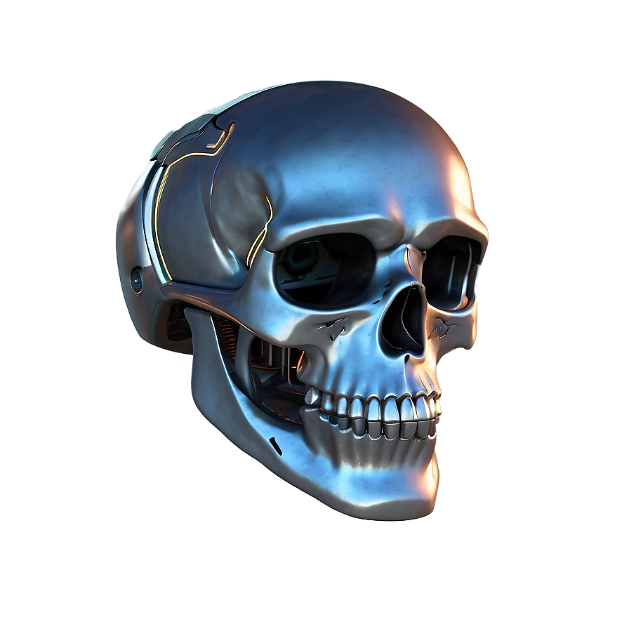 Futuristic Skull Face Visual Png 06272024 PNG image