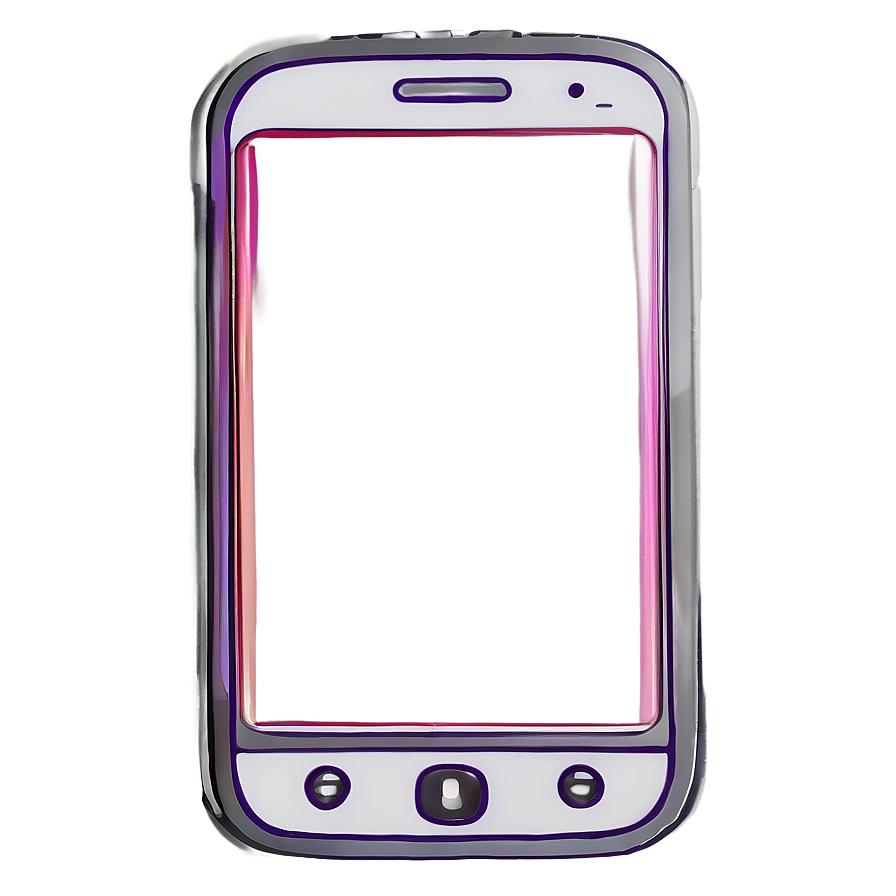 Futuristic Smartphone Outline Png Agp6 PNG image