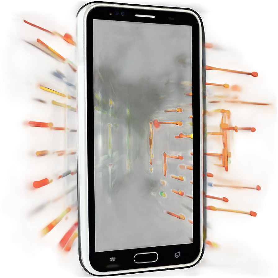 Futuristic Smartphone Outline Png Btd PNG image