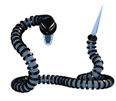 Futuristic_ Snake_ Robot_ Artwork PNG image