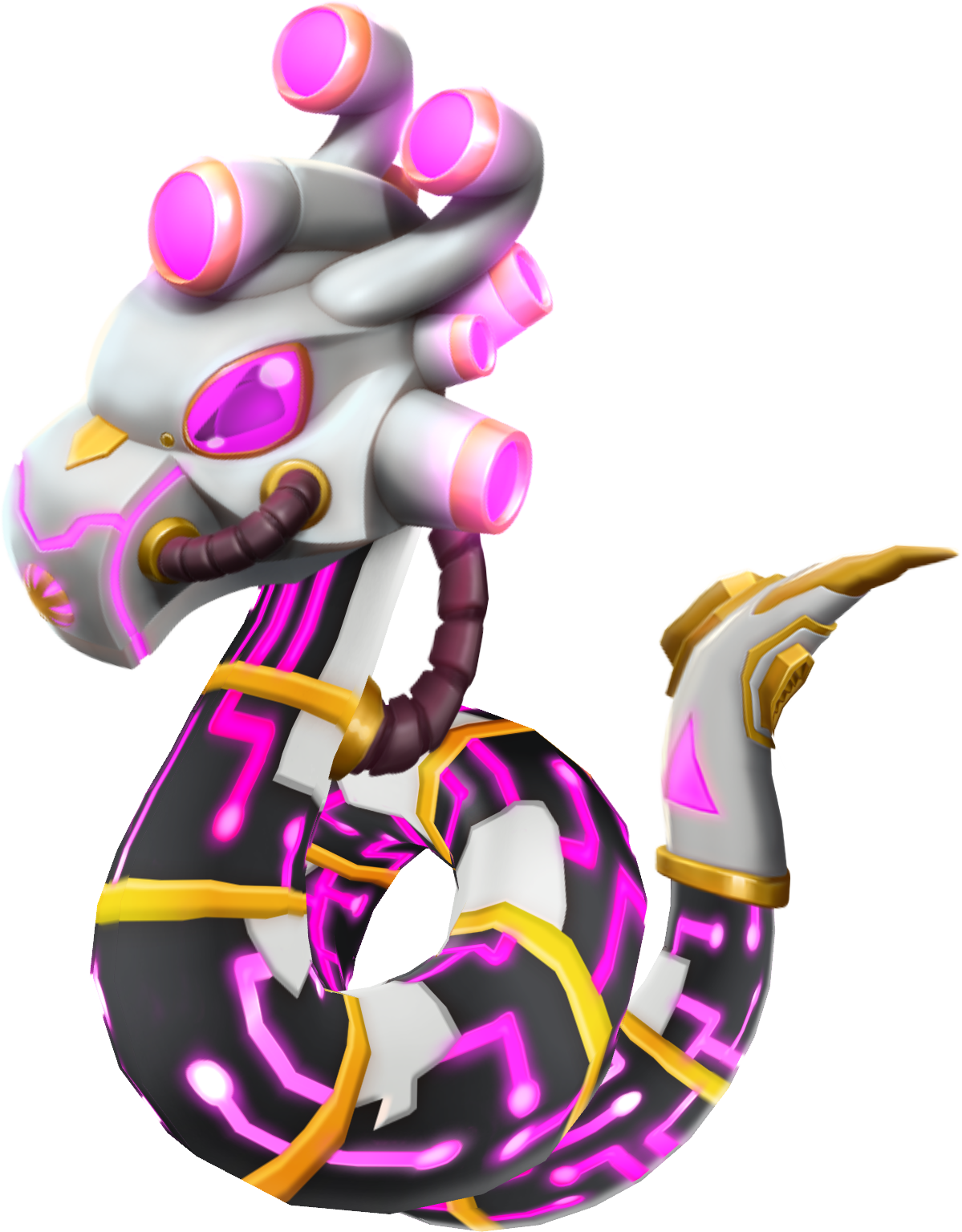 Futuristic Snake Robot Character PNG image