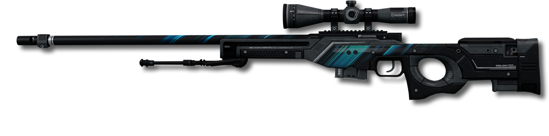 Futuristic Sniper Rifle Design PNG image
