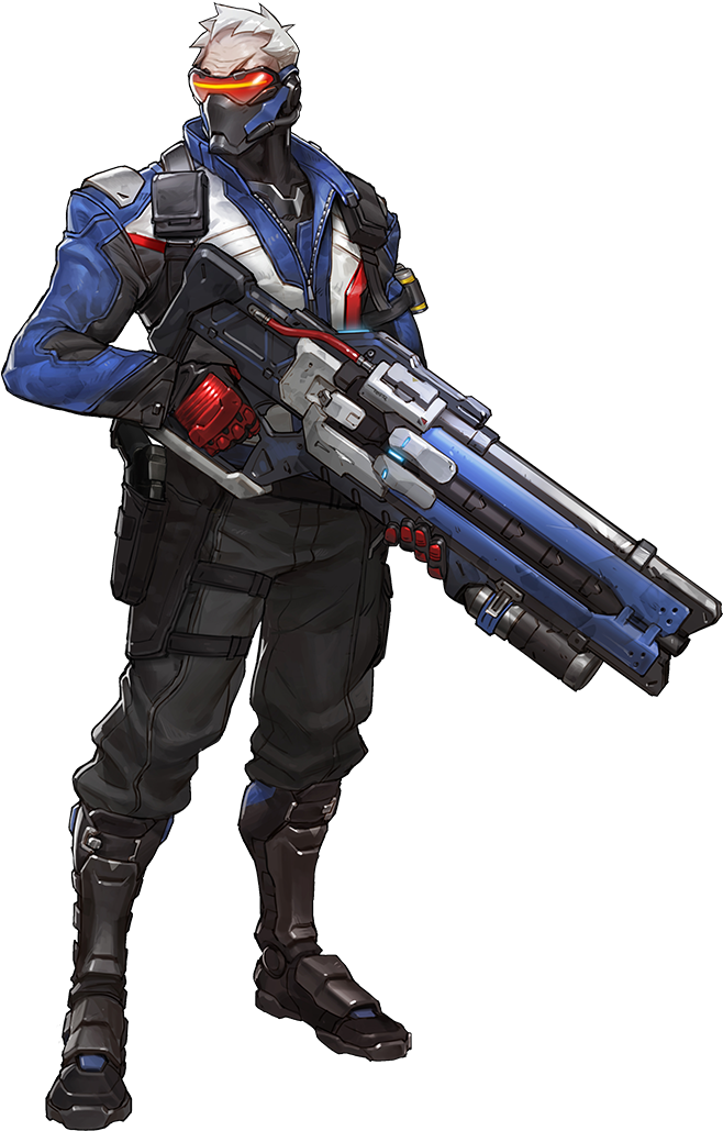 Futuristic Soldier With Energy Weapon PNG image