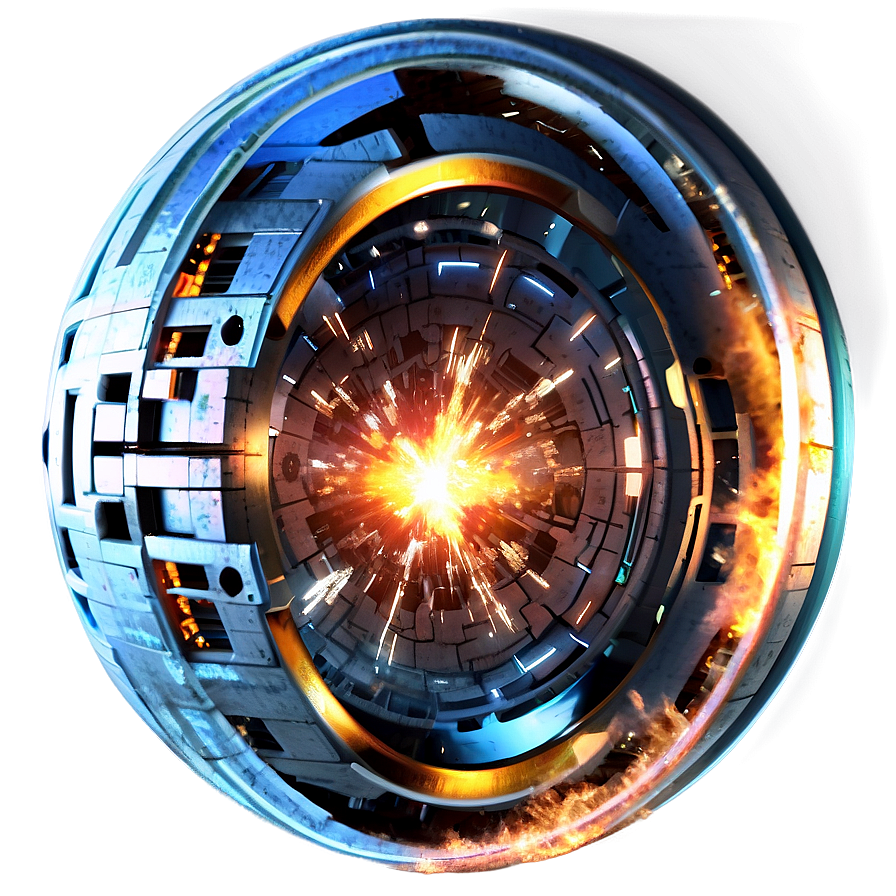Futuristic Tech Explosion Png Bjw PNG image
