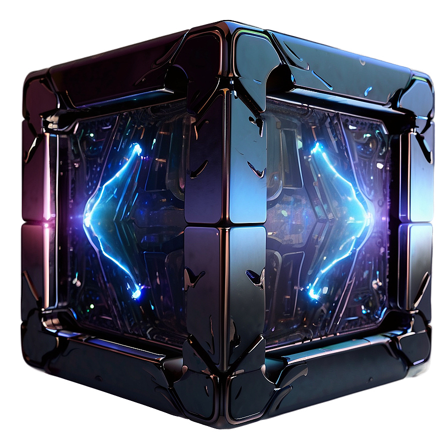 Futuristic Tesseract Cube Png Mfv PNG image