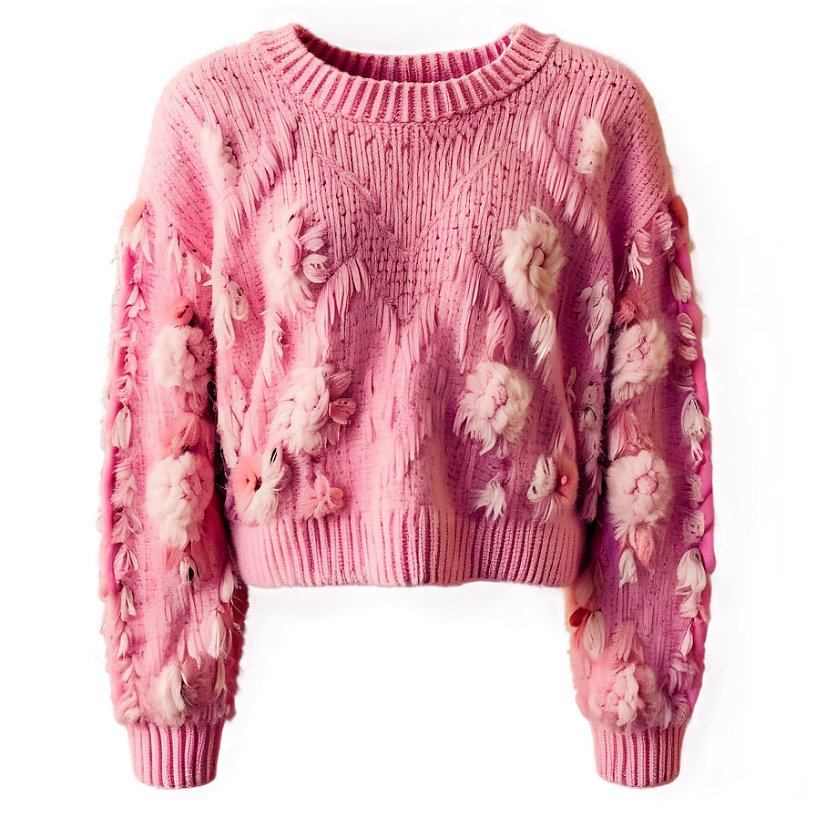 Fuzzy Pink Sweater Png 06292024 PNG image