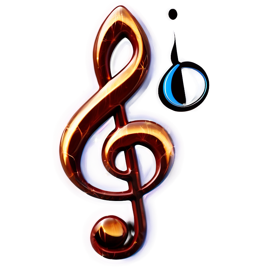 G Clef In Glass Effect Png 38 PNG image