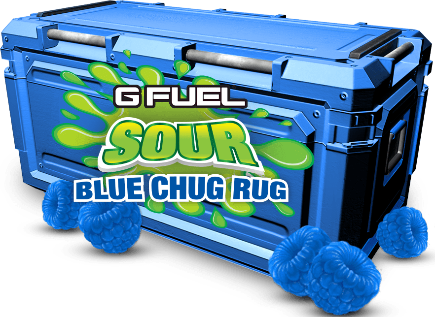 G Fuel Sour Blue Chug Rug Promotion PNG image