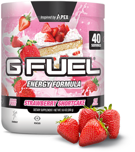 G Fuel Strawberry Shortcake Energy Formula PNG image