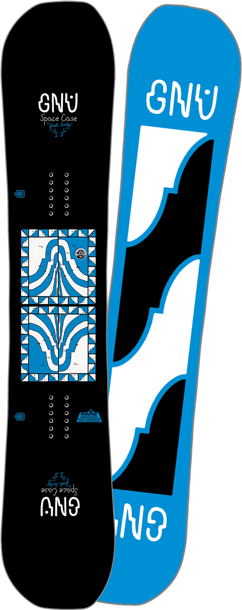 G N U Space Case Snowboards Design PNG image