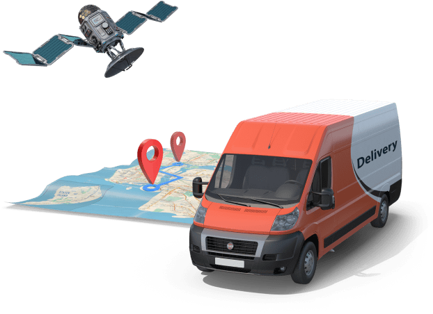 G P S Enabled Delivery Van Tracking PNG image