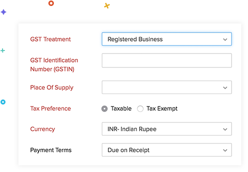 G S T Registration Form Interface PNG image