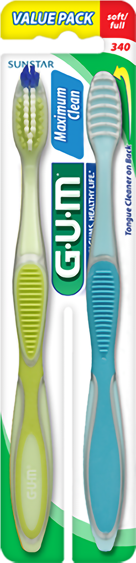 G U M Soft Full Toothbrushes Value Pack PNG image