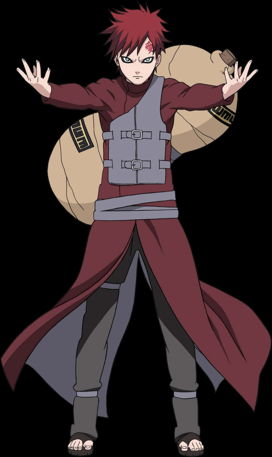 Gaara Naruto Anime Character PNG image