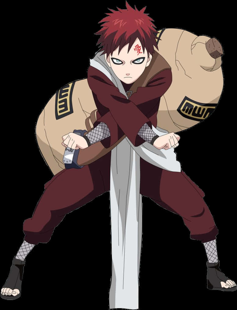 Gaara Naruto Anime Character PNG image