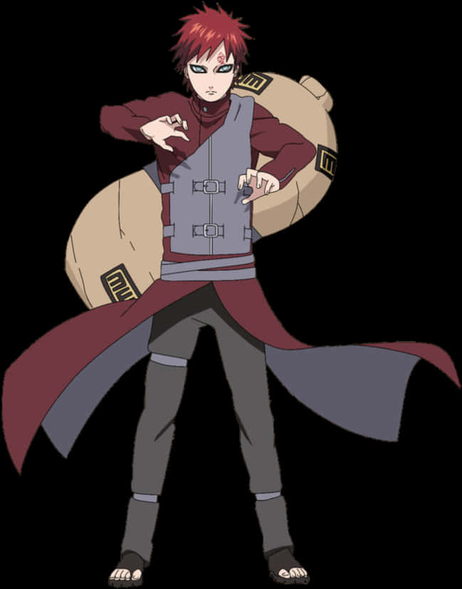 Gaaraofthe Sand Standing Pose PNG image