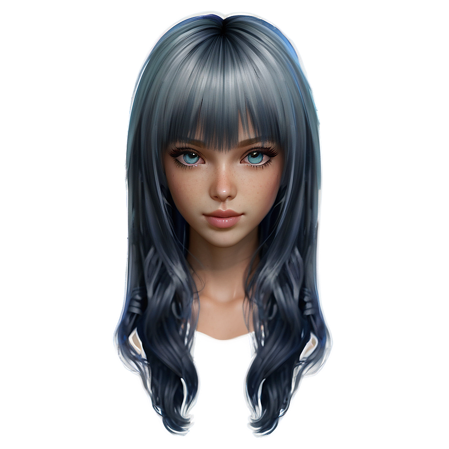 Gacha Hair Layered Png 96 PNG image