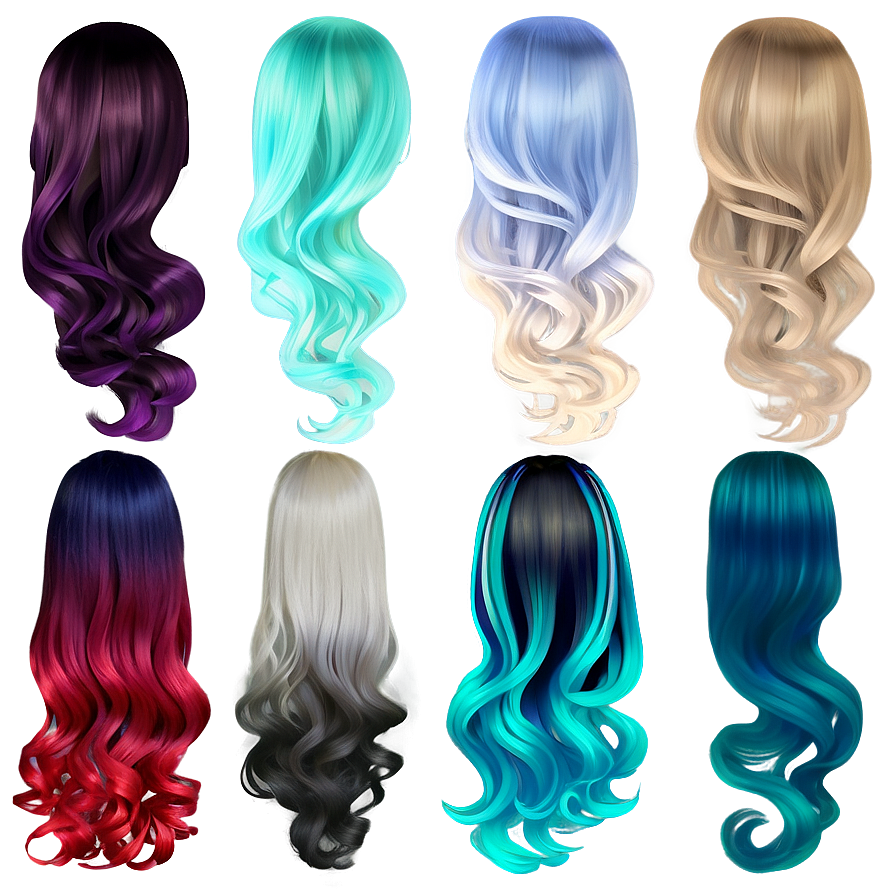 Gacha Hair Ombre Png Bfx PNG image