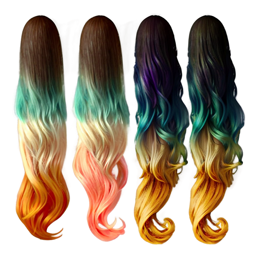 Gacha Hair Ombre Png Rpe PNG image