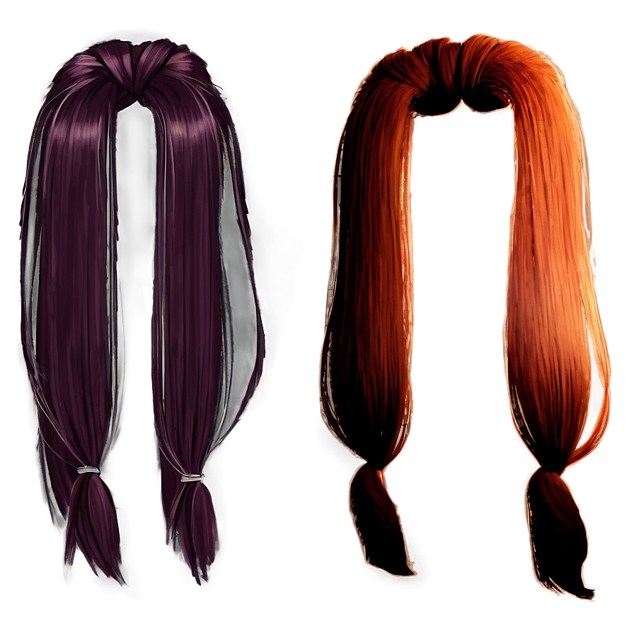 Gacha Hair Ponytail Png 53 PNG image