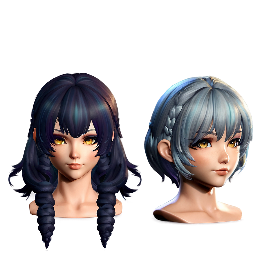 Gacha Hair Quiz Png 06212024 PNG image