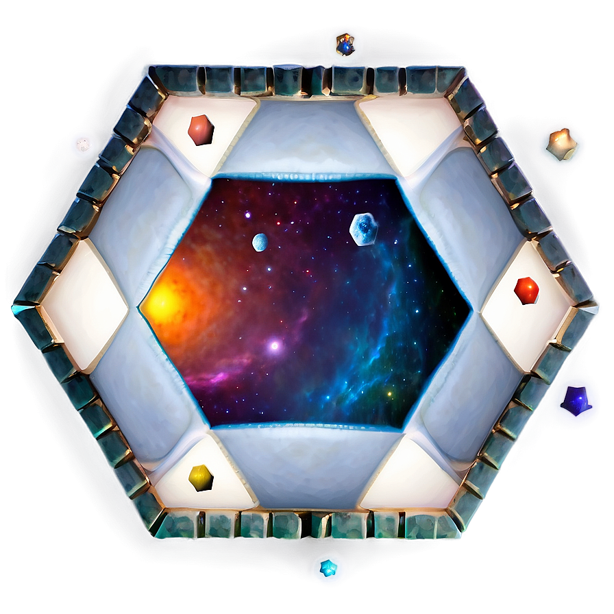 Galactic Hexagon Space Png Uwr81 PNG image