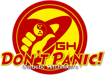 Galactic Hitchhikers Dont Panic Logo PNG image