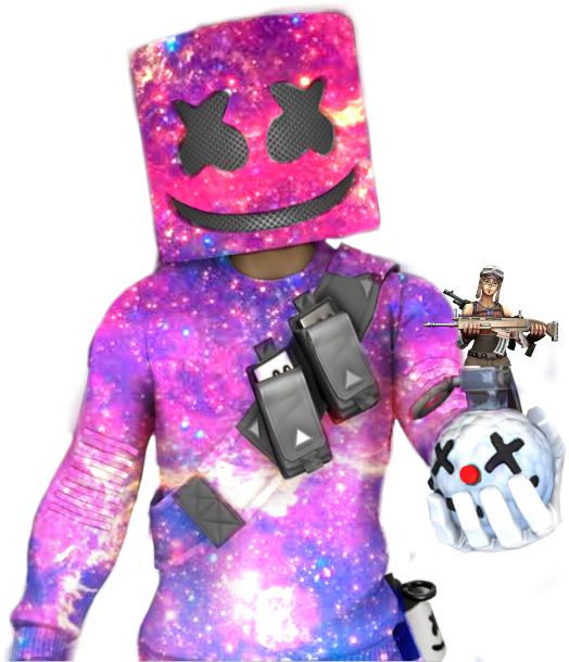 Galactic Marshmello Cosmic Outfit PNG image