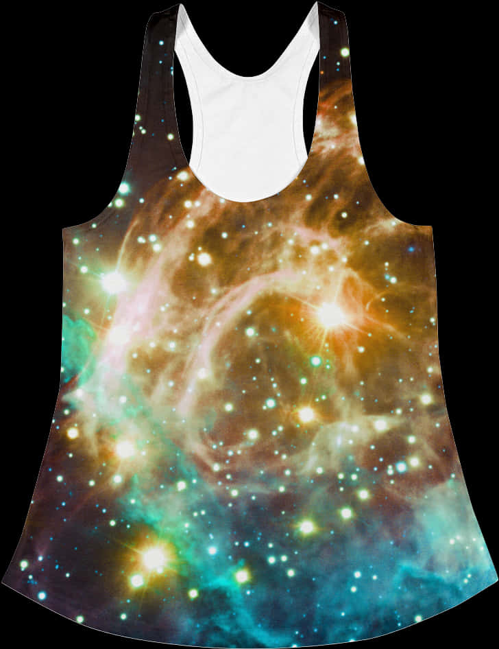 Galactic Print Tank Top PNG image