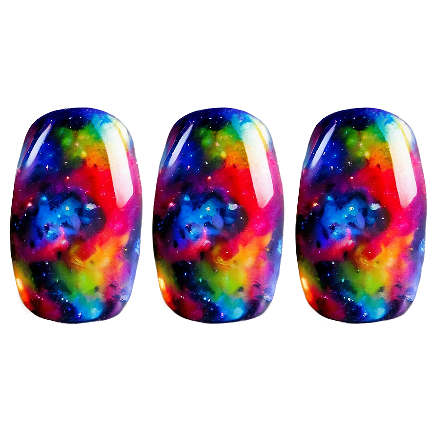 Galaxy Acrylic Nails Designs Png Hph PNG image