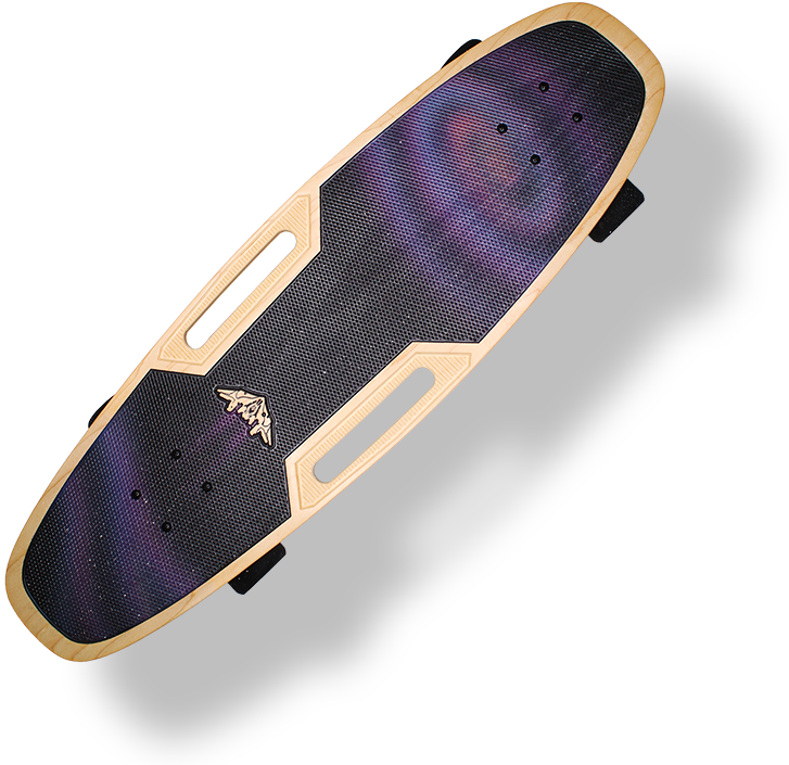 Galaxy Design Longboard Deck PNG image