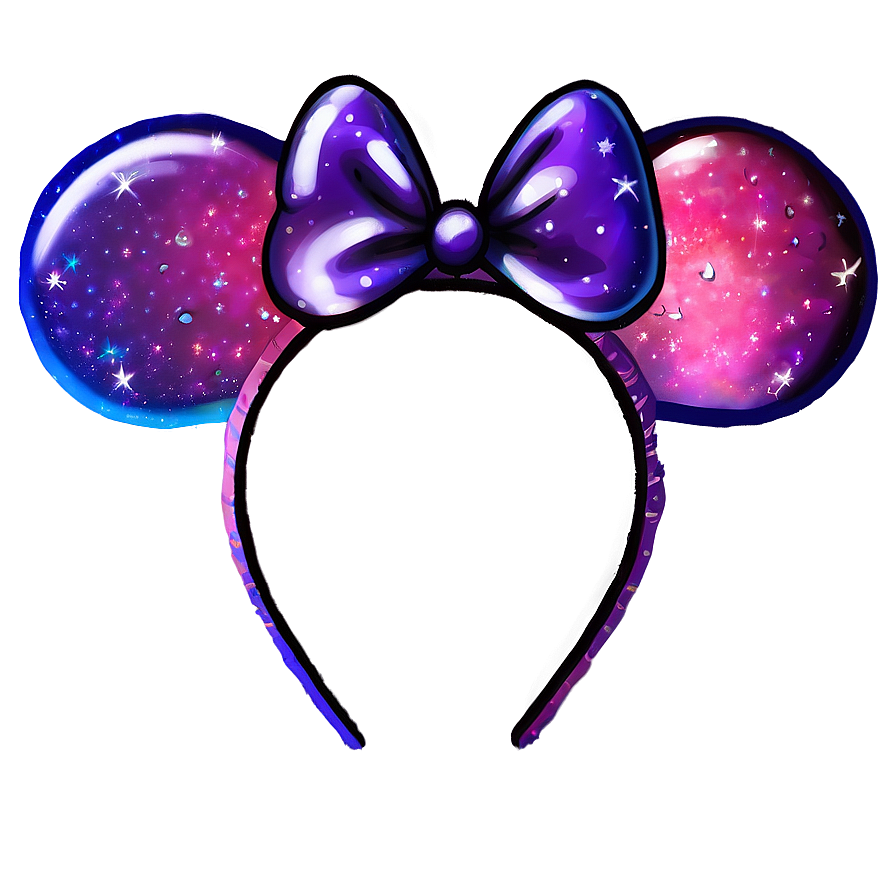 Galaxy Minnie Mouse Ears Png 06132024 PNG image