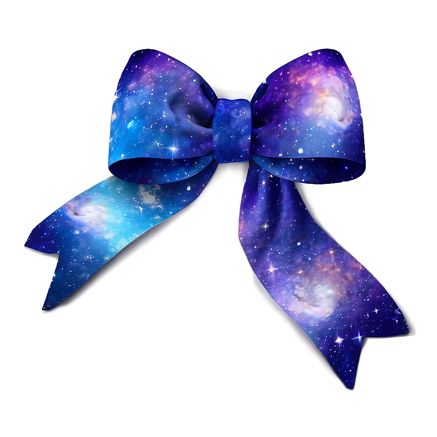 Galaxy Print Gift Bow Png 75 PNG image