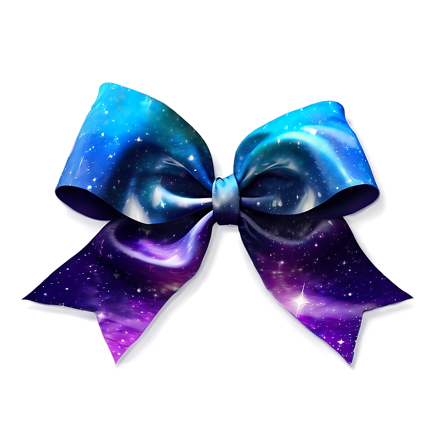 Galaxy Print Gift Bow Png Fbk PNG image