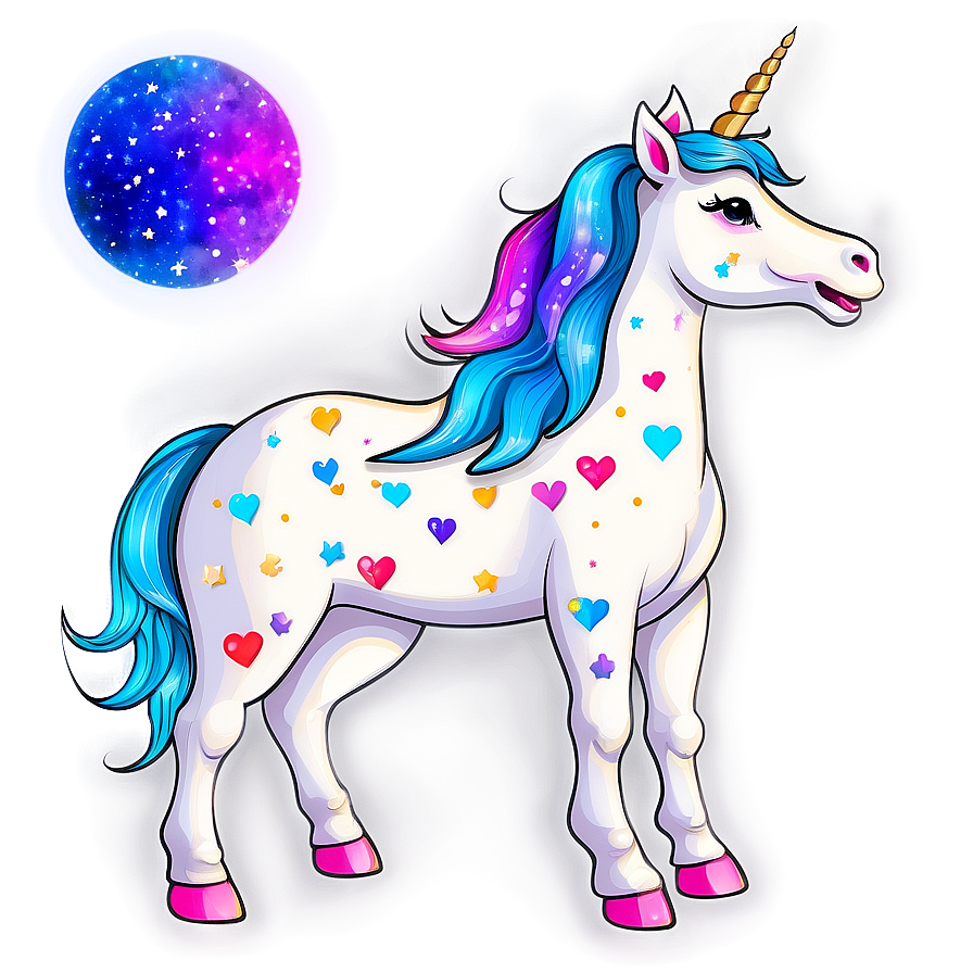 Galaxy Unicorn Clipart Png Bwd11 PNG image