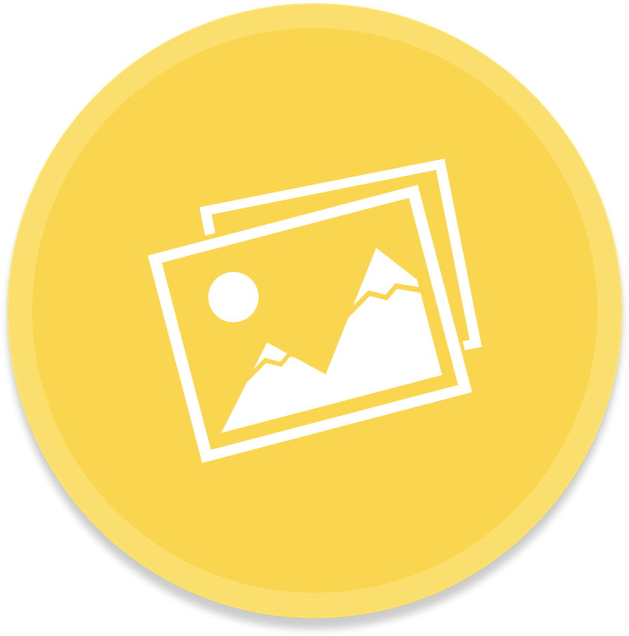 Gallery Icon Yellow Background PNG image