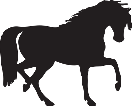 Galloping Horse Silhouette PNG image