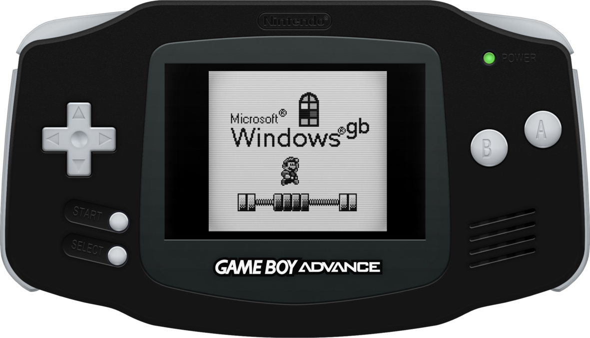 Game Boy Advance Windows Parody PNG image