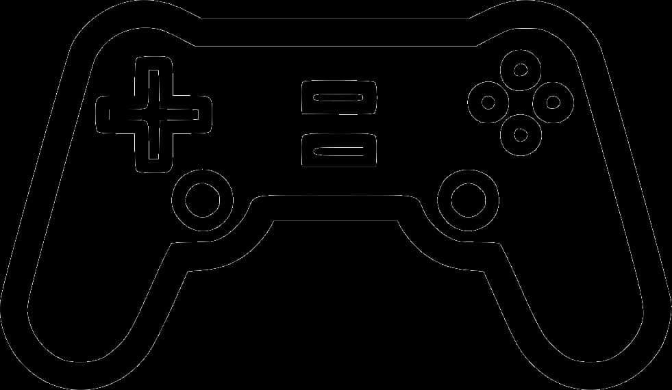 Game Controller Outline Graphic PNG image
